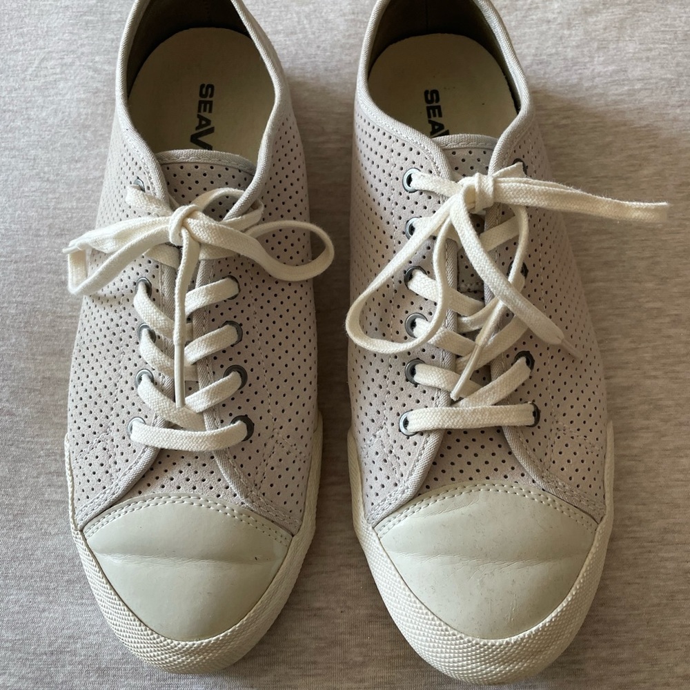 Natural Color Army Issue Low Seavees Sneakers Lea… - image 1